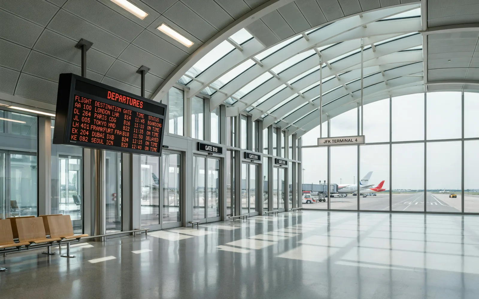 JFK Airport Faces 122 Delays and 6 Cancellations, Disrupting Flights from 20 Countries