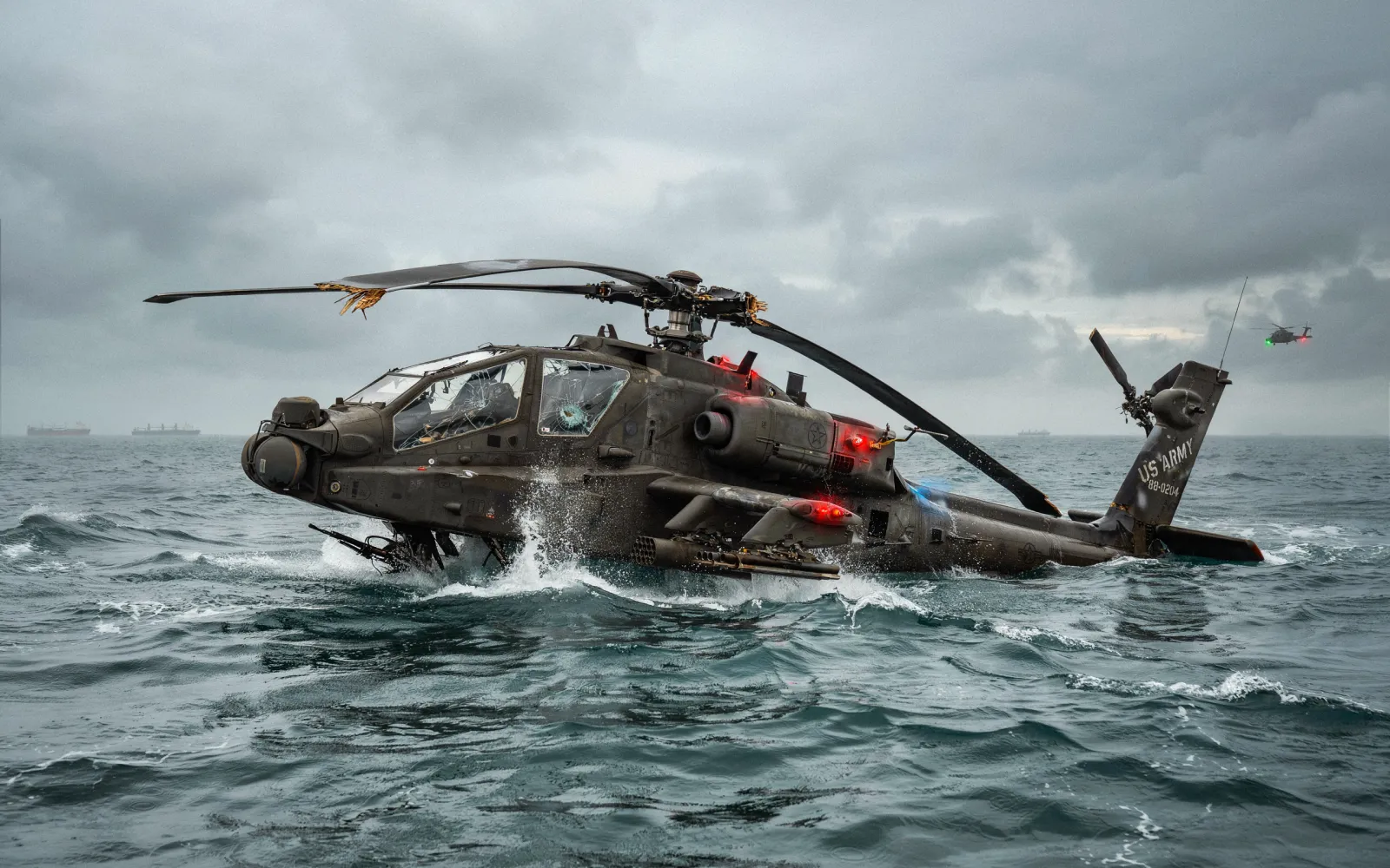 US Army Apache Helicopter Crashes Near Strait of Hormuz; Crew Rescued, President Trump Confirms Safety