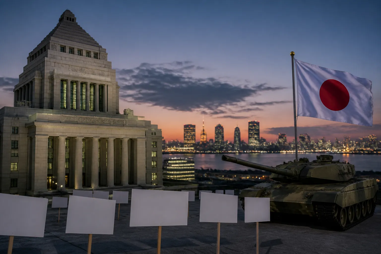 Tokyo Protesters Rally Against Japan's Military Expansion and Constitutional Revision Plans