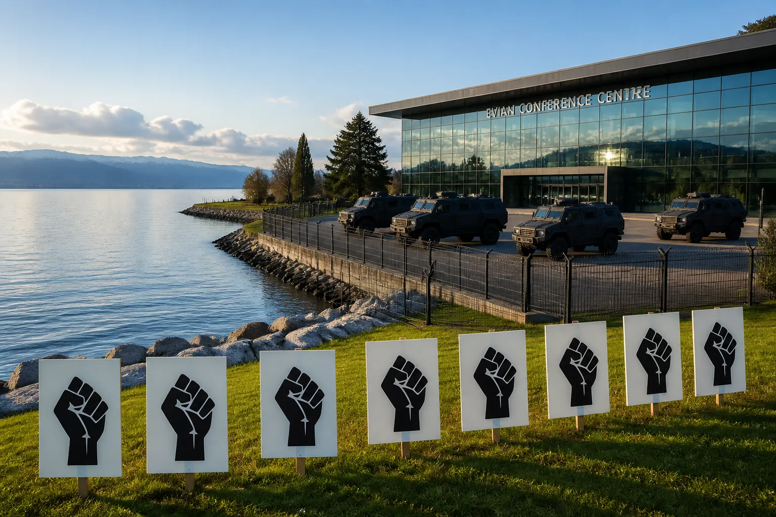 G7 Summit Begins in Evian Amid Massive Geneva Protest and Heightened Security