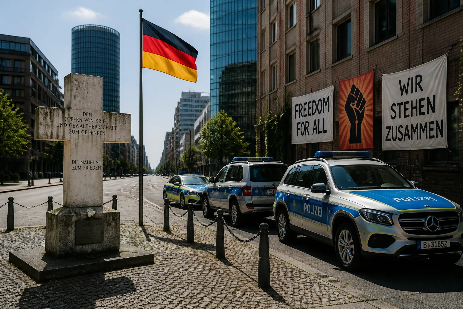 Polish Activists Clash With Berlin Police Over Memorial Cross