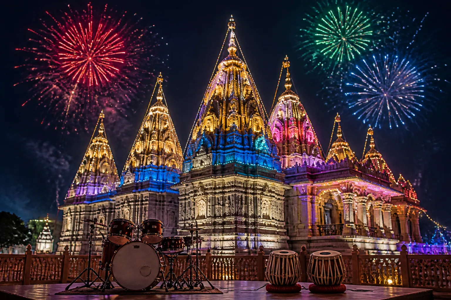 Chino Hills BAPS Hindu Temple Hosts Independence Day Celebration with Light Show and Cultural Events